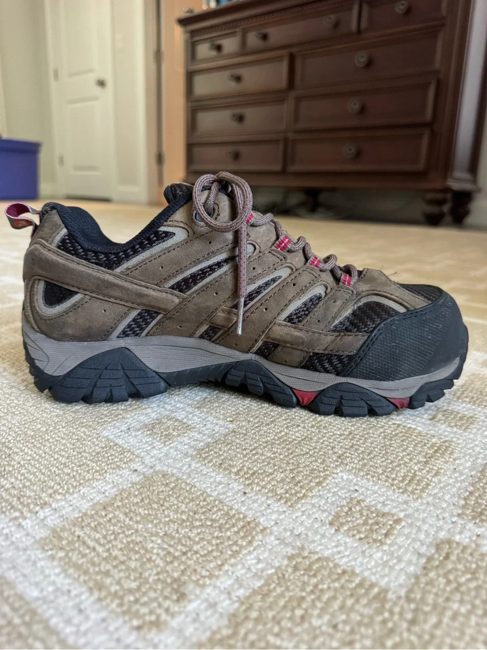 Merrell Moab 2 Vent Waterproof Composite Toe Work Shoes Brown Women’s 7.5 - Picture 5 of 13